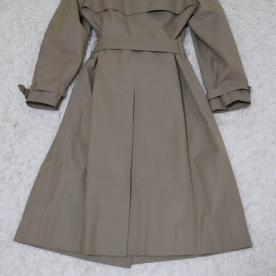 バーバリー　トレンチコート　ベージュ　ノバチェック　グリーン系
