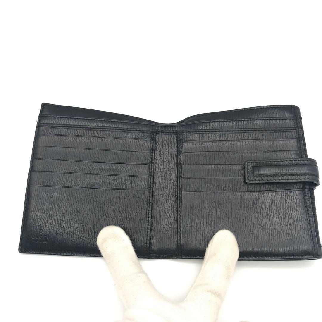 オールドグッチ　グッチ財布　グッチ折り財布　グッチキャンバス　グッチレザー