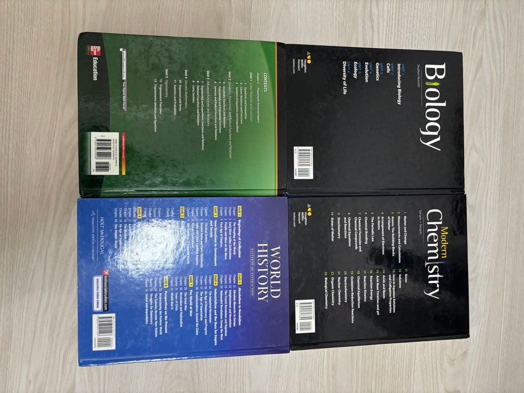 コタン様ALGEBRA HISTORY Chemistry Biology 5冊