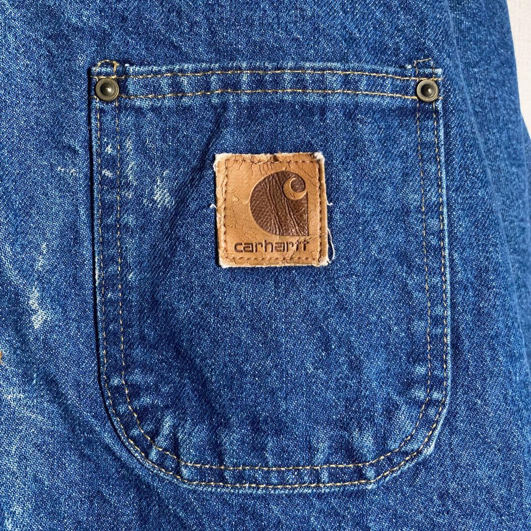 【USA製】Carhartt カバーオール デニムチョアコート 襟コーデュロイ.