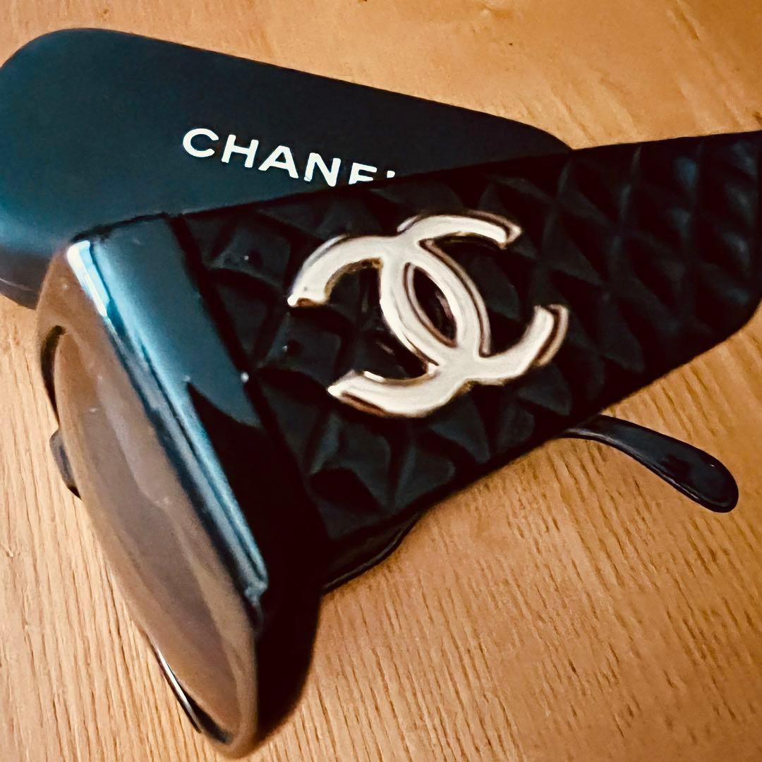 ⭐️美品❗️CHANEL シャネルサングラス/マトラッセ ココマーク黒 ゴールド金具