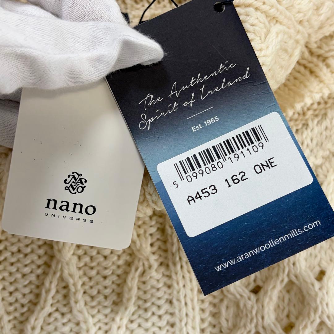☆未使用・タグ付☆aran WOOLLEN MILLS ニットポンチョ　ケーブル