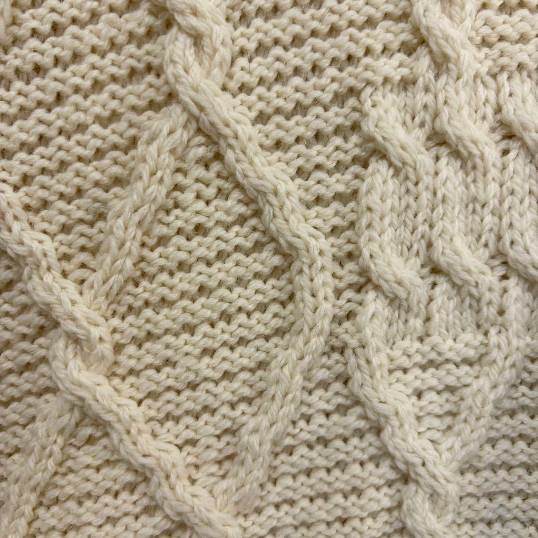 ☆未使用・タグ付☆aran WOOLLEN MILLS ニットポンチョ　ケーブル