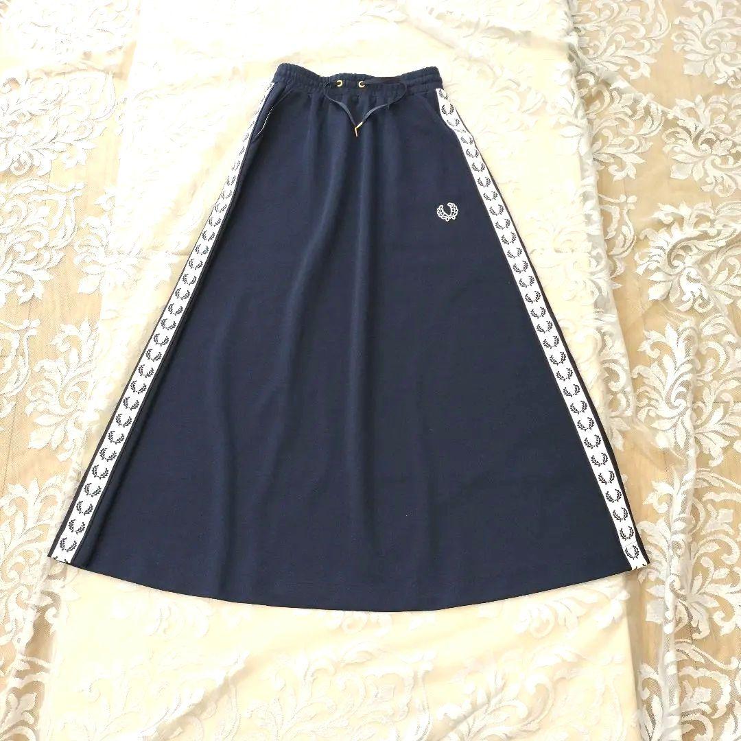 フレッドペリー トラックスカート ジャージスカート fredperry ネイビー