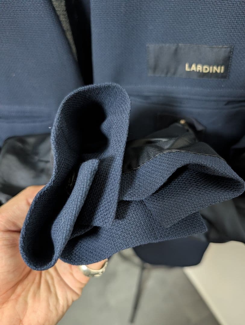 未使用級 LARDINI テーラードジャケット ウールホップサック 48