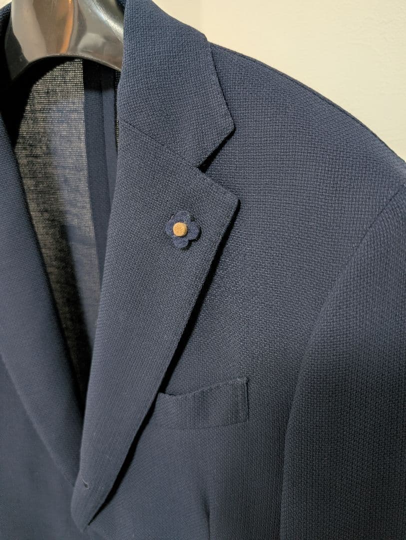 未使用級 LARDINI テーラードジャケット ウールホップサック 48