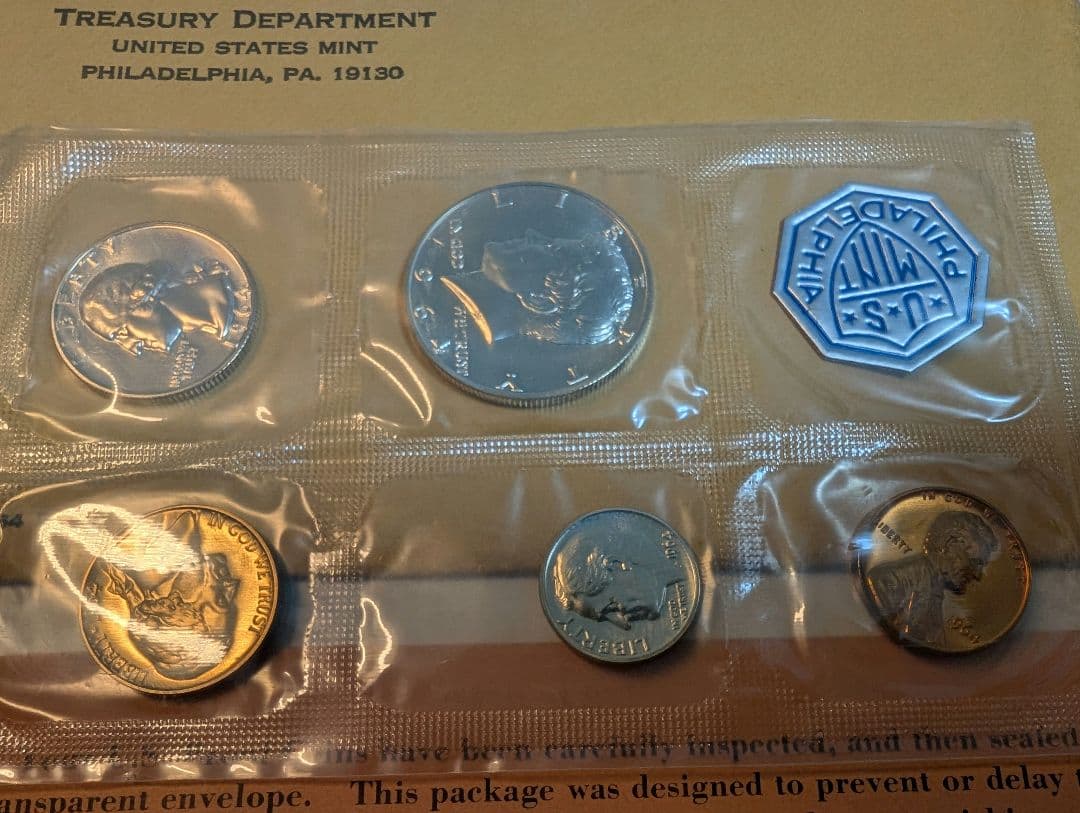 1964　アメリカ　ケネディ　銀貨　古銭