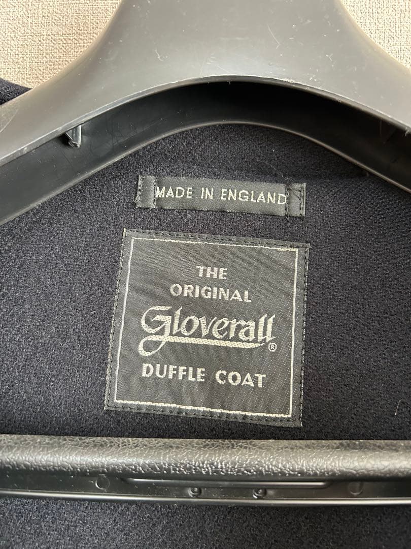 【Gloverall】 Duffle Coatダッフルヘリンボーン　ネイビー