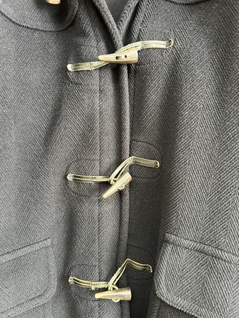 【Gloverall】 Duffle Coatダッフルヘリンボーン　ネイビー