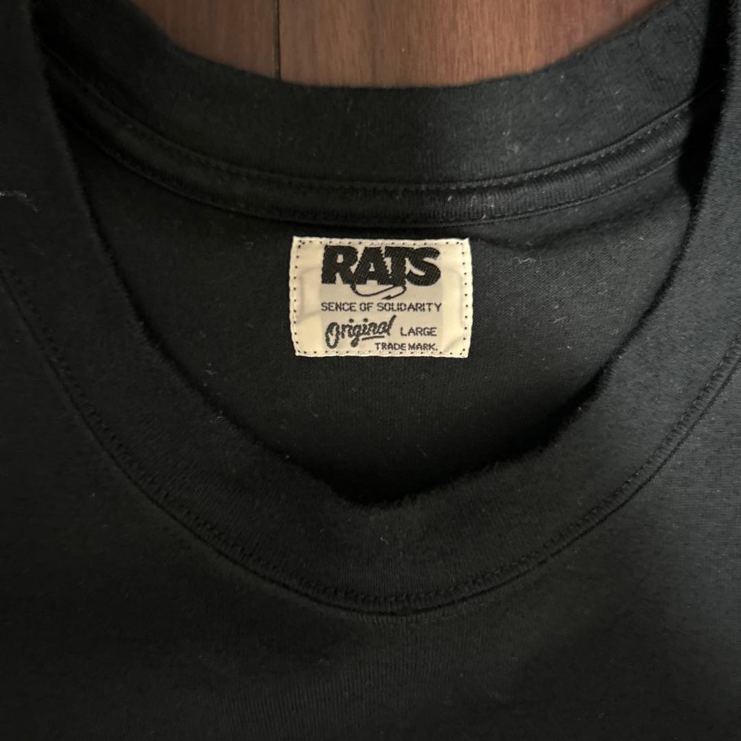 RATS ロゴプリント Tシャツ L ブラック