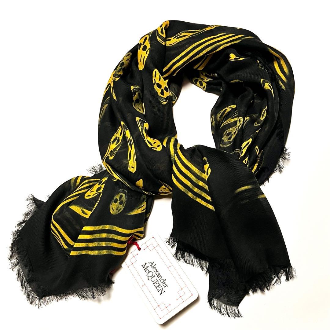 Alexander McQueen ストール スカル レーヨン 美品 タグ付き