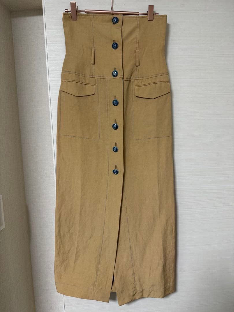 スカート mame Silk Hemp High Waist Skirt