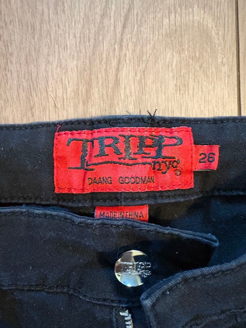 TRIPP NYC ブラック ロック•パンク系ボンテージジッパーパンツ