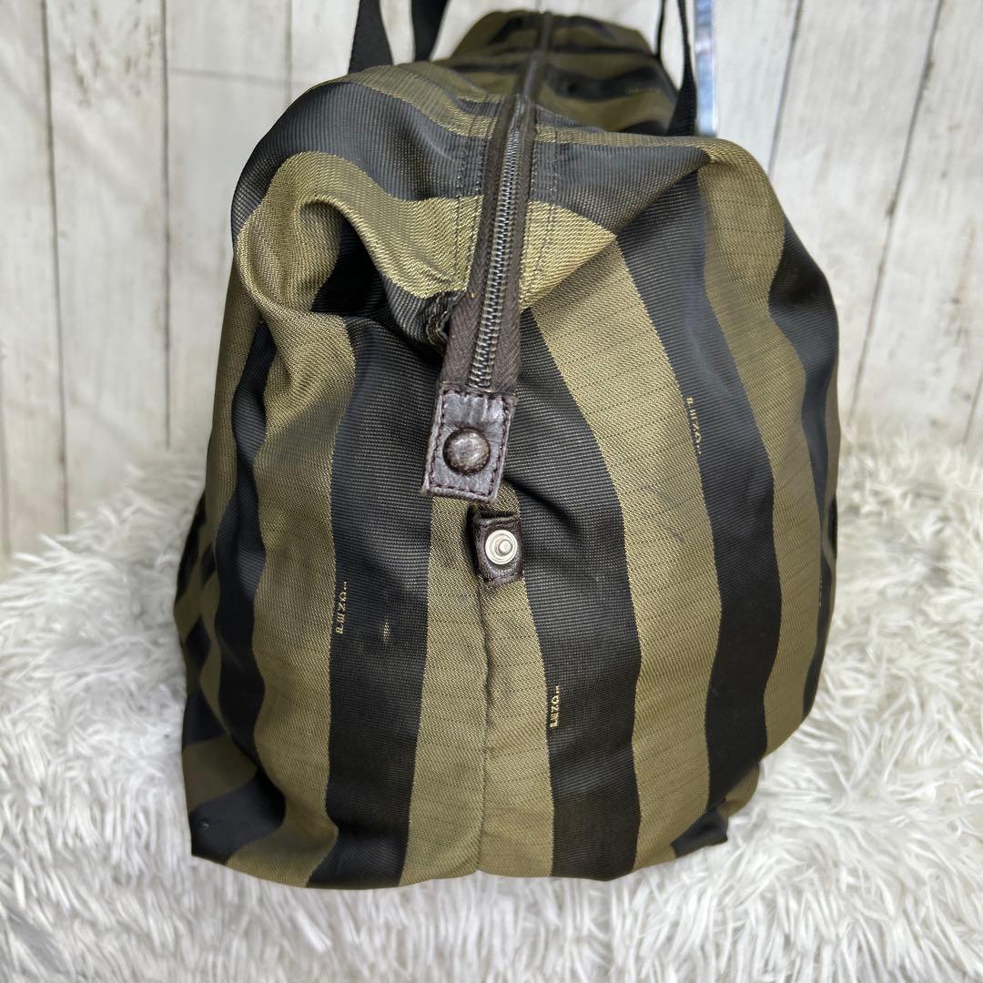 FENDI ペカン　トートバッグ　大容量　ナイロン　ロゴ　ボストンバッグ
