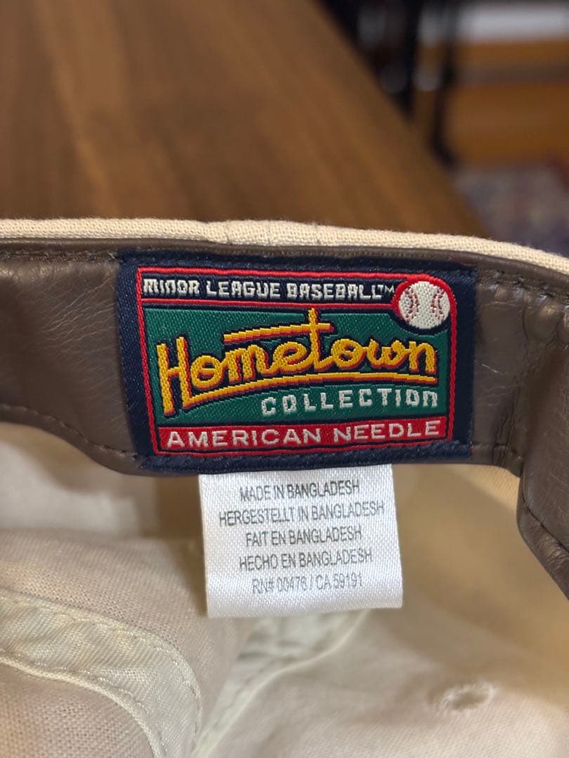 【American needle】LAロゴ ベースボールキャップ 内側革製