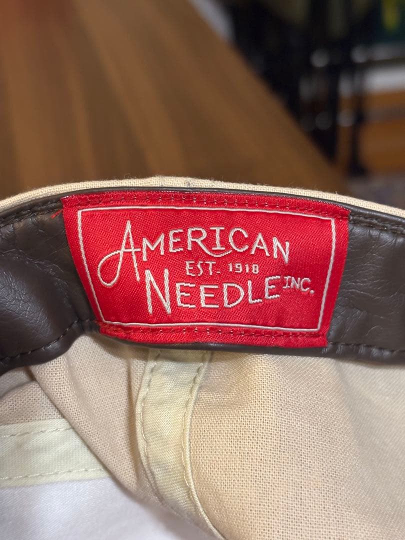 【American needle】LAロゴ ベースボールキャップ 内側革製