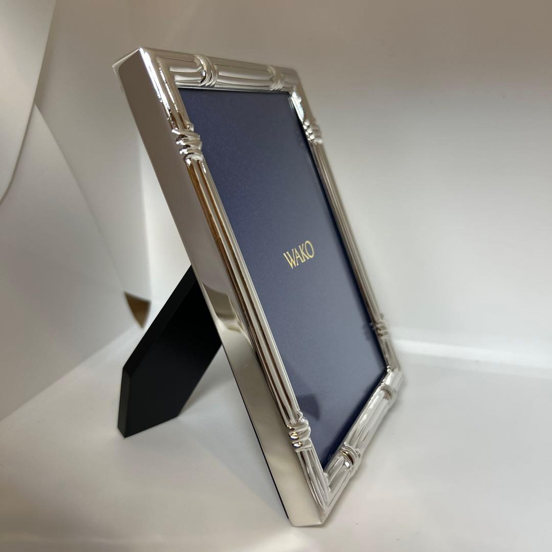 新品未使用　銀座WAKOプラチナ写真立て　スパイラル　箱等有