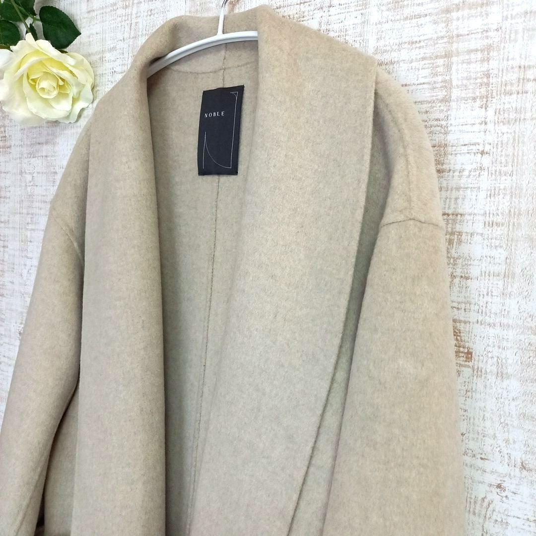 ☆新品同様☆ Noble super160 ショールカラー リバーコート 38