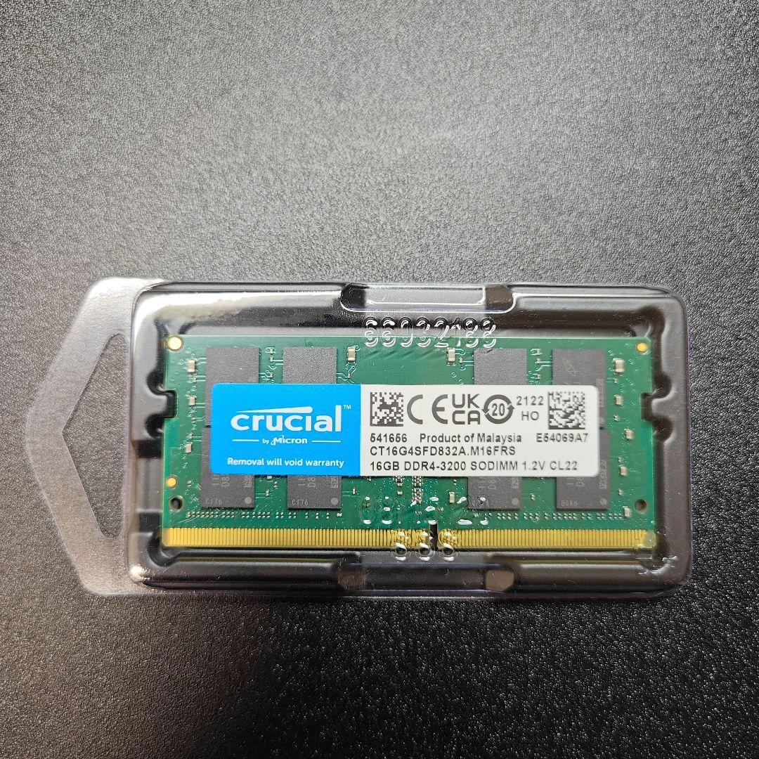 crucial 16GB DDR4-3200 SO-DIMM メモリー ②