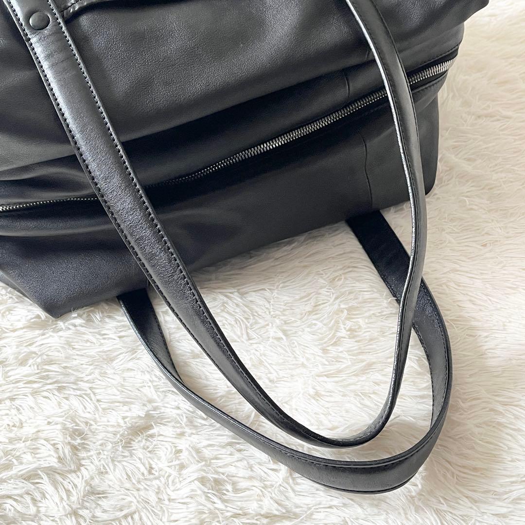 美品✨Bill Amberg ビルアンバーグ　ボストンバッグ　ブラック　レザー