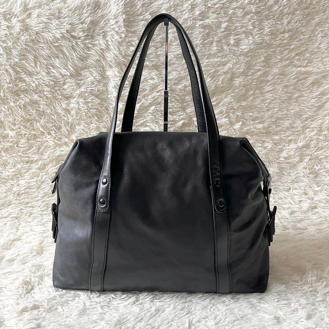 美品✨Bill Amberg ビルアンバーグ　ボストンバッグ　ブラック　レザー
