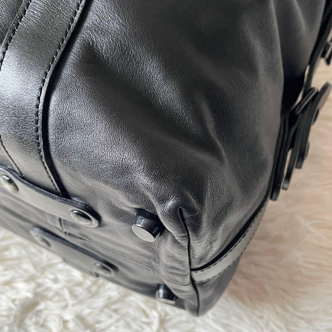 美品✨Bill Amberg ビルアンバーグ　ボストンバッグ　ブラック　レザー