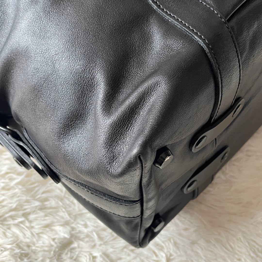 美品✨Bill Amberg ビルアンバーグ　ボストンバッグ　ブラック　レザー