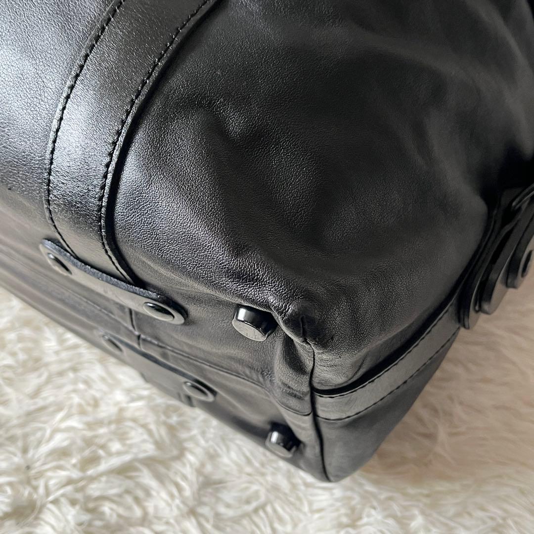美品✨Bill Amberg ビルアンバーグ　ボストンバッグ　ブラック　レザー