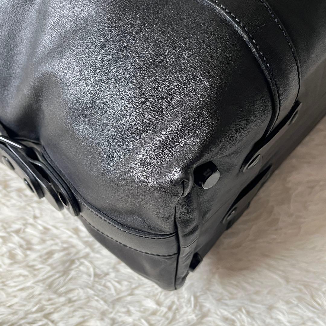 美品✨Bill Amberg ビルアンバーグ　ボストンバッグ　ブラック　レザー