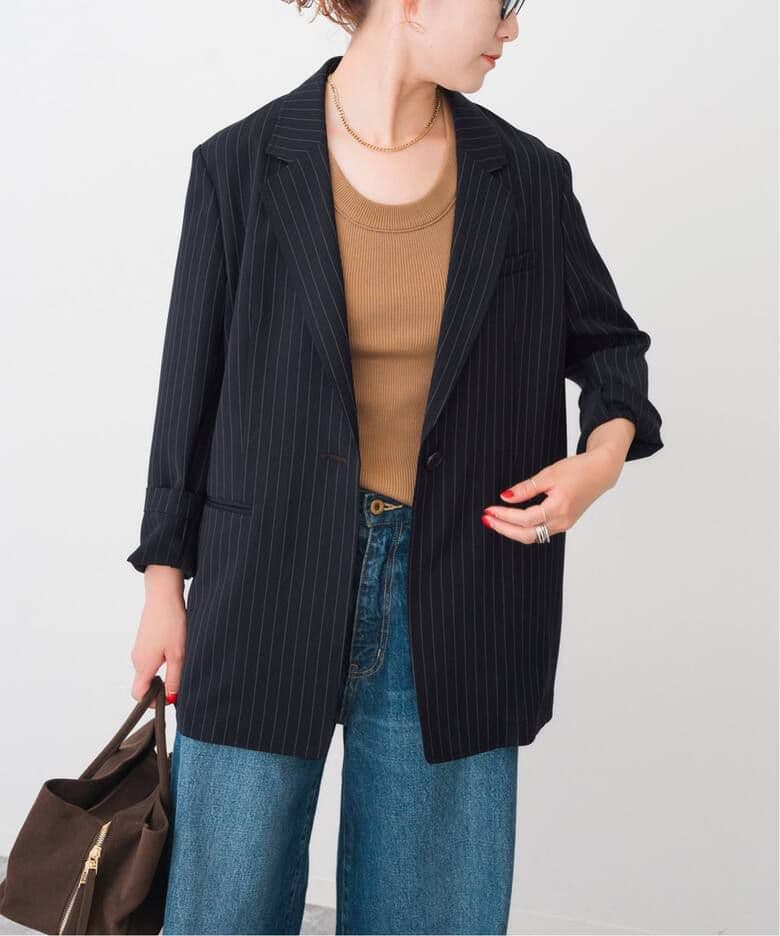☆【完売品】Spick＆Span ドレープストライプジャケット Fサイズ☆