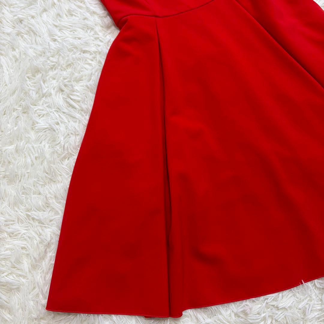 希少色　美品　フォクシーニューヨーク　バロン　ワンピース　ドレス　レッド　赤　M
