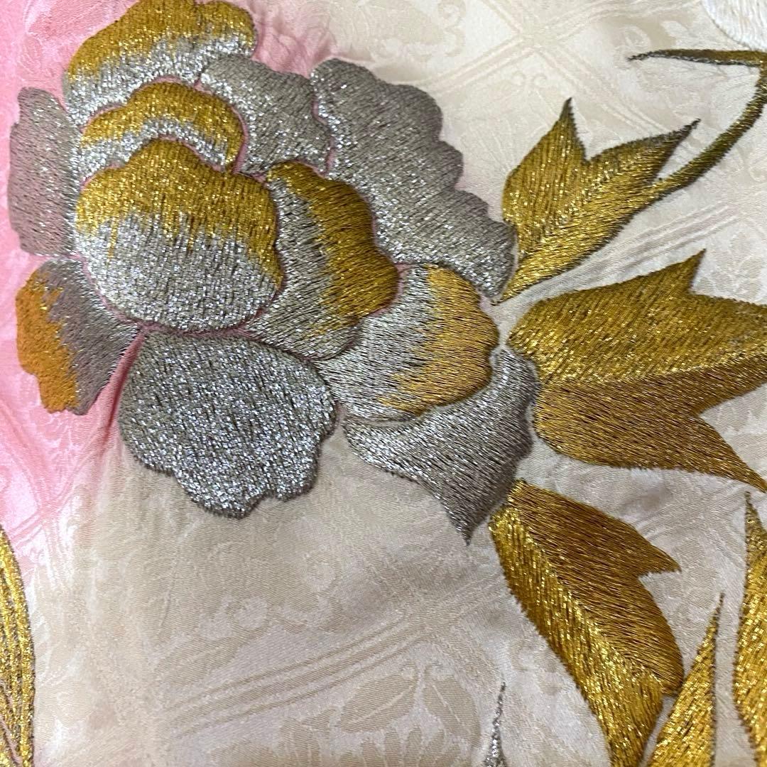 振袖フルセット❤️豪華off-white暈し✨菊牡丹藤垂れ金銀糸刺繍際立つ✨逸品