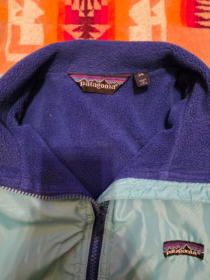 t*5様 【美品】patagonia シェルドシンチラ 水色 88s USA R