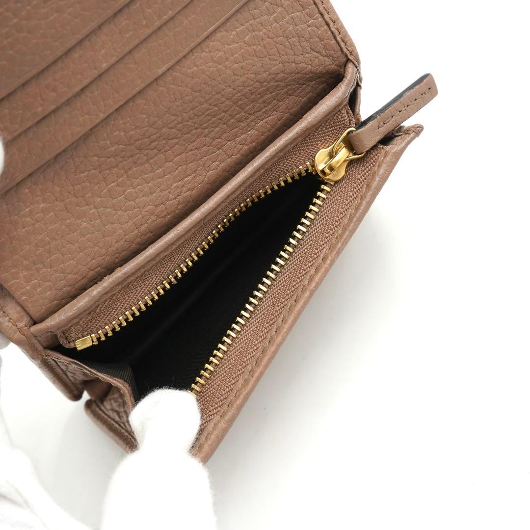 ✨未使用展示品✨　GUCCI ミニ財布　マーモント　GGロゴ 二つ折り　ベージュ