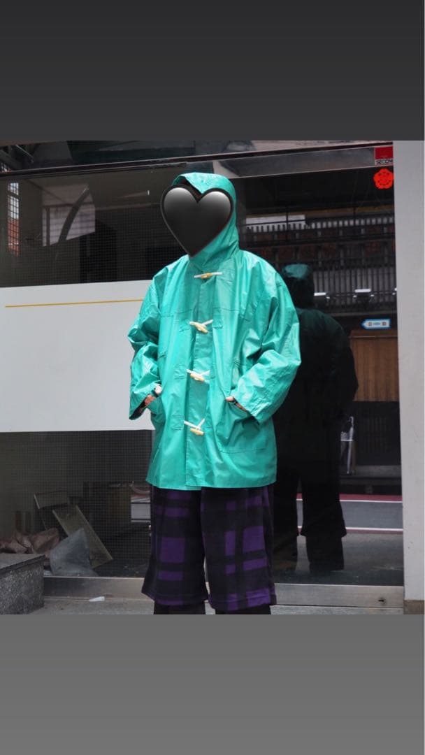 ポ*リ様 90s \"ORVIS\" enamel rain duffle coat