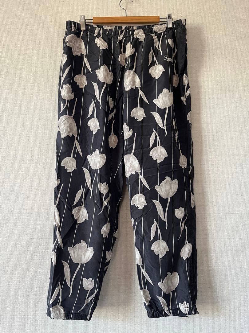 パンツ 19ss Supreme Floral Silk Track Pant L