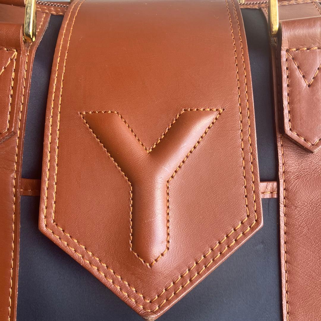 SAINT LAURENT サンローラン ボストンバッグ 型押し ヴィンテージ