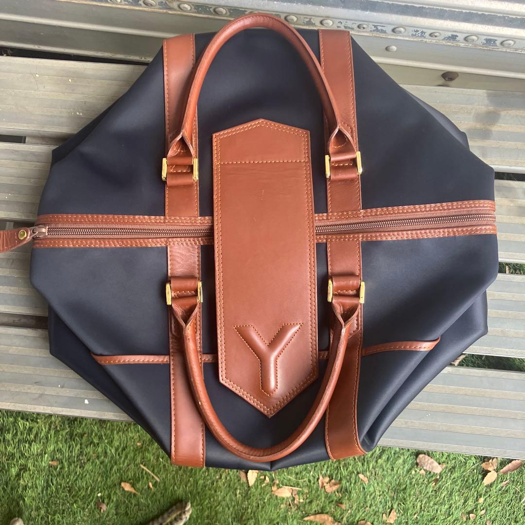 SAINT LAURENT サンローラン ボストンバッグ 型押し ヴィンテージ