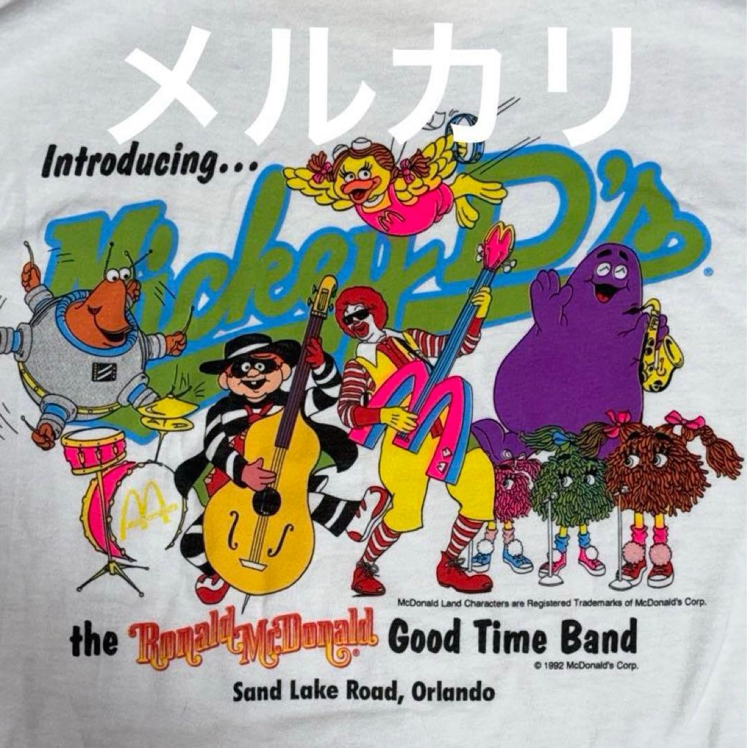 1990 ヴィンテージ Hanes マクドナルド バックプリント Tシャツ