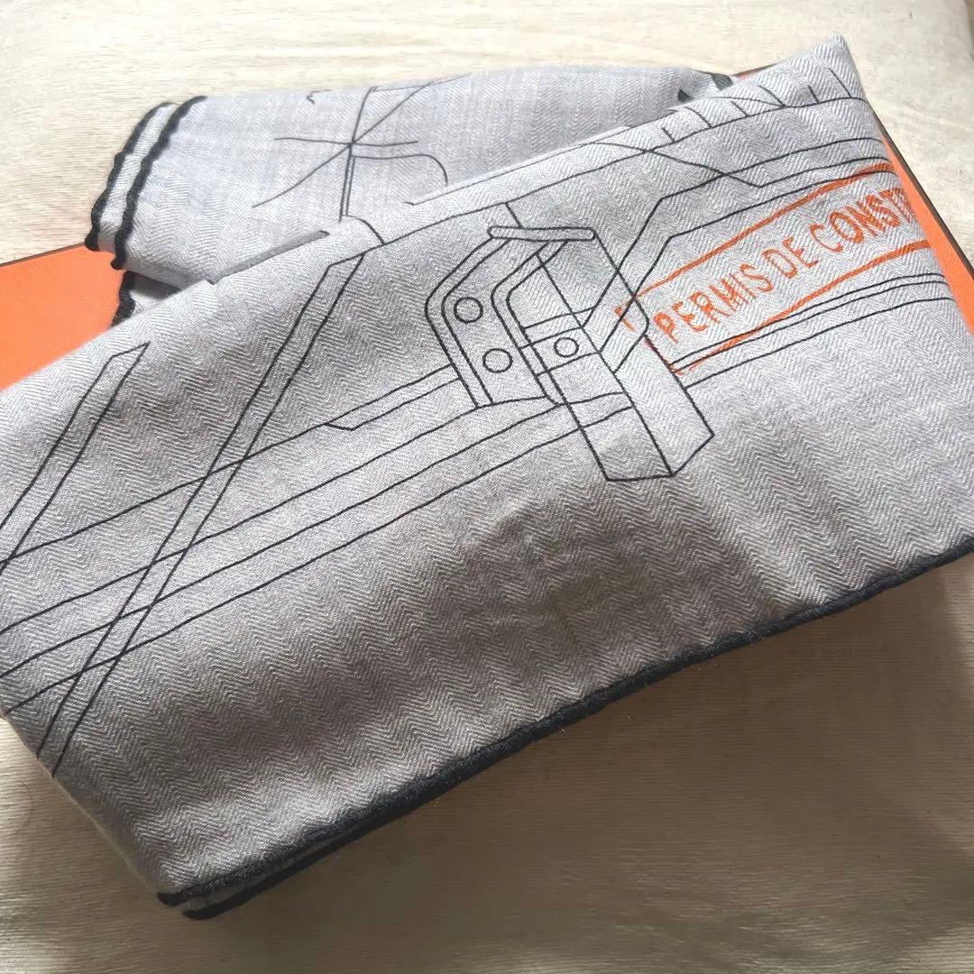 最終価格　美品　HERMES カレH100 ペルミ・ドゥ・コンストリュイール