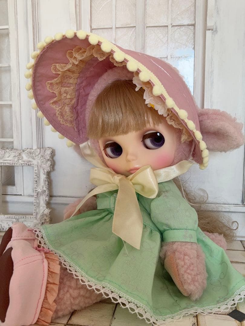 T*n様 ブライスアウトフィット　着ぐるみひつじ（くすみピンク）セット+ピンクワ