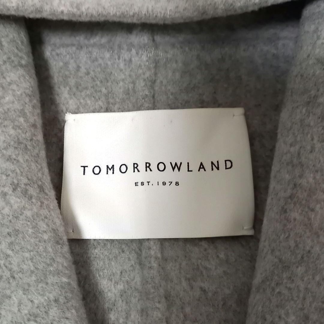 極美品✨トゥモローランド プレミアムウールリバー フーデッドコート ロンググレー