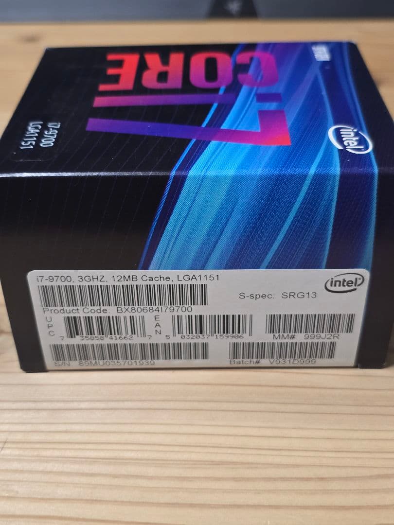 CPU Intel Core i7-9700 9th Gen CPU
