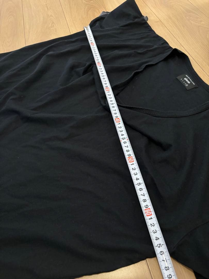 glamb グラム レイヤード Tシャツ 重ね着風 ラグジュアリー 黒