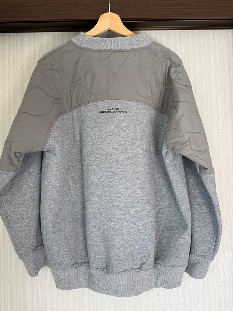 UNBIND QUILT SWITCH SWEAT グレー　M
