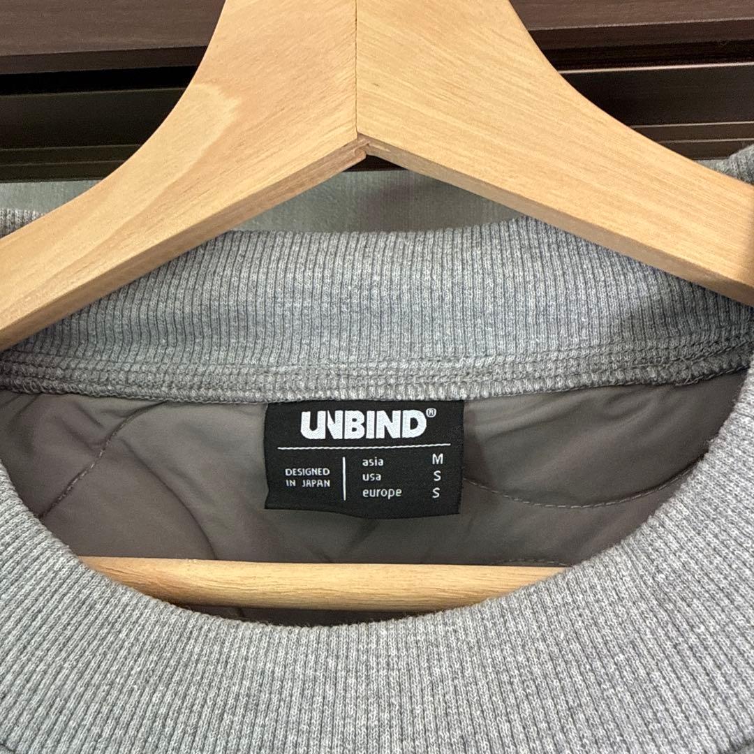 UNBIND QUILT SWITCH SWEAT グレー　M