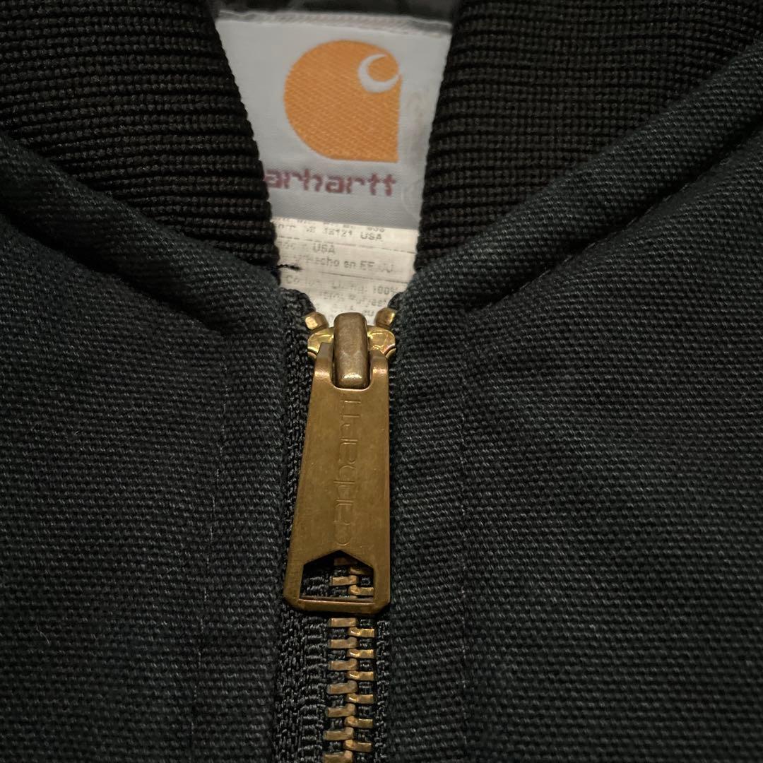 USA製 carhartt ダックベスト XL ブラック 腰ゴム カーハート