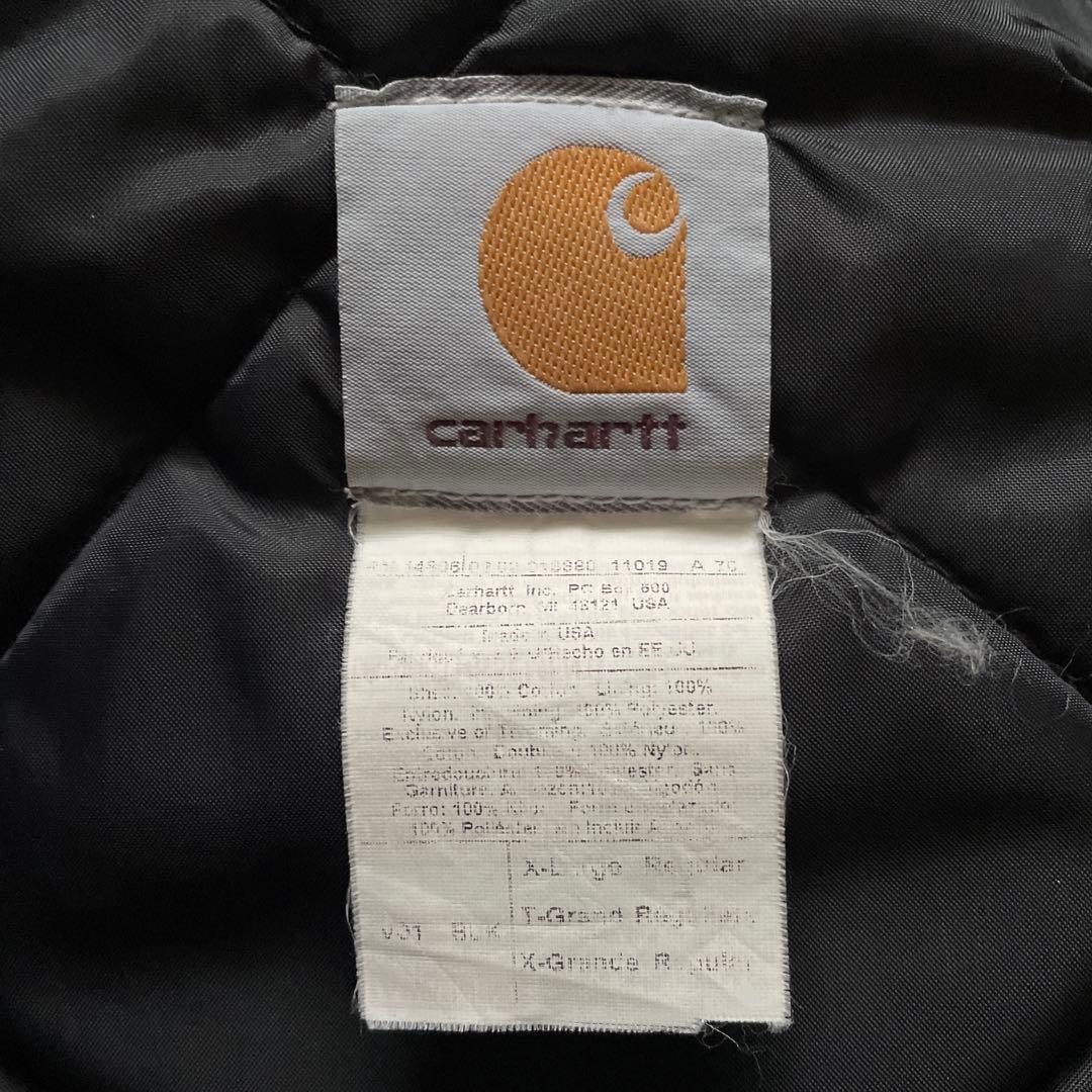 USA製 carhartt ダックベスト XL ブラック 腰ゴム カーハート
