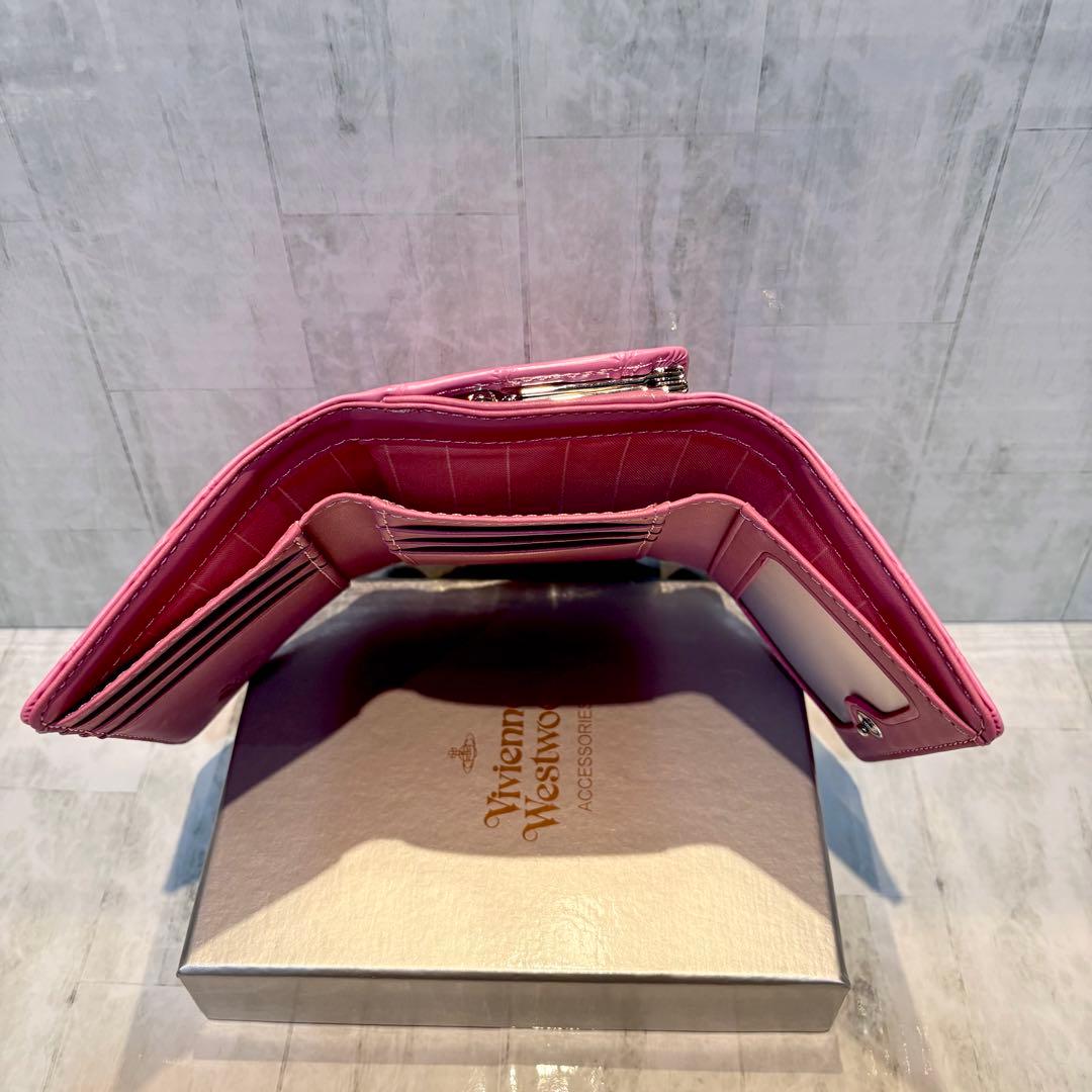 Vivienne Westwood 3つ折り財布 / クロコ型/ピンク