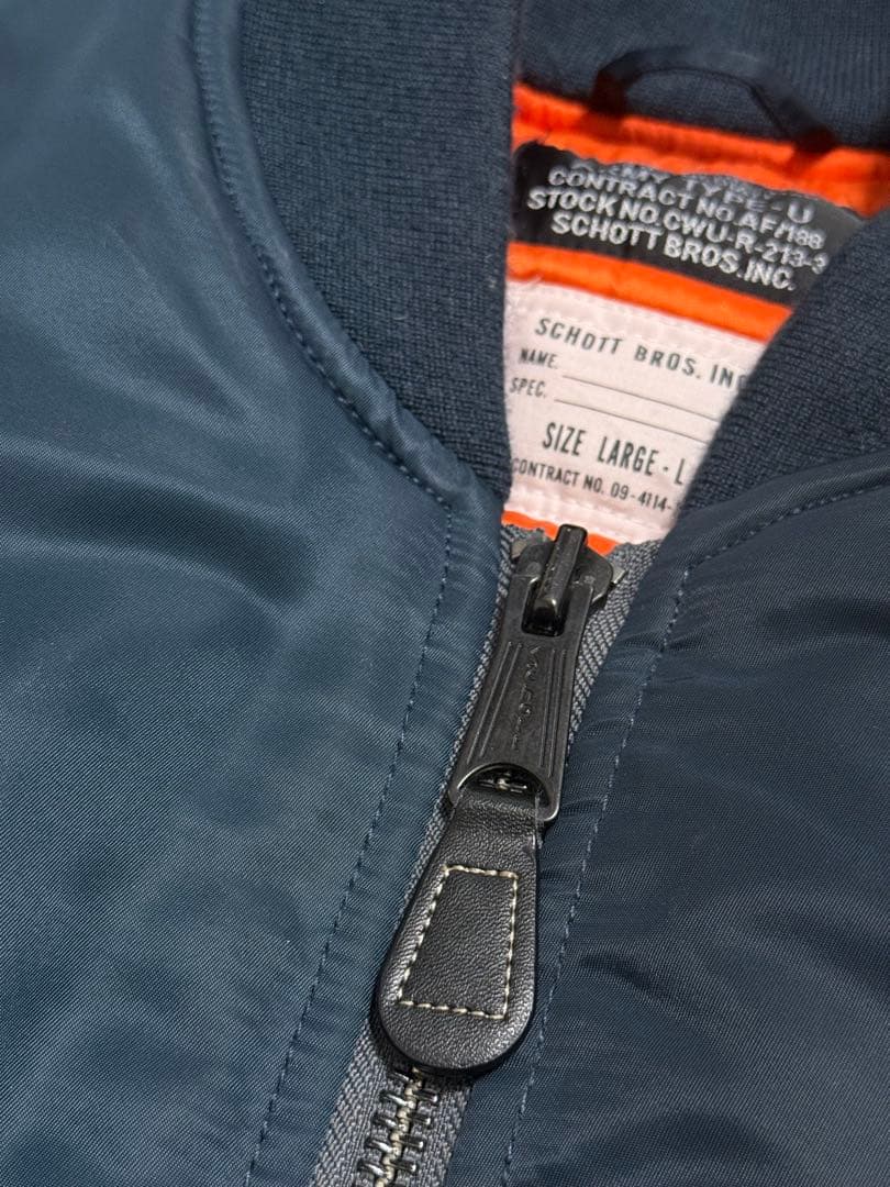 Schott 日本未発売　ma-1 navy ma1 ネイビー　ショット
